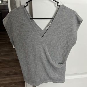 Mid length gray short sleeve